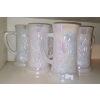 Image 1 : Federal Glass Opal Mugs X6 "F" Marking on Bottoms