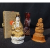 Image 1 : Time to Zen. - Religious Statues and Beautiful Hand Painted Glass Blown Vase ( Slight Damage)