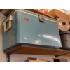 Image 1 : Vintage Coleman Blue Cooler and Camping Supplies 