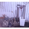 Image 2 : Gardening Tools, Deer Statues, and Wheelbarrow