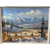 Image 2 : Early Snow Oil on Board Painting by Georgia Jarvis (18" X 23.5")