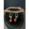Image 4 : 10k Gold Chain with Hand Made Locket, Ladybug earrings and bracelet