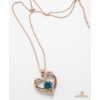 Image 2 : Heart of Forever With Aquamarine Blue 925 sterling silver 5.70G Accents stones (Diamond Alternative)