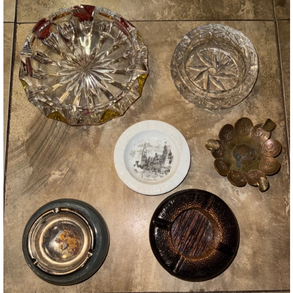 Decorative Ashtray Assortment  8"Wide Is Largest 