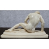 Image 5 : Santini Sculpture Wounded Man 8 Inches Long 5 Inches Tall