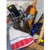 Image 3 : Abundant Basket of Utensils , Flatware & Kitchen Tools