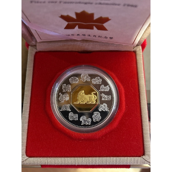 1998 $15 Year of the Tiger - Sterling Silver Coin
