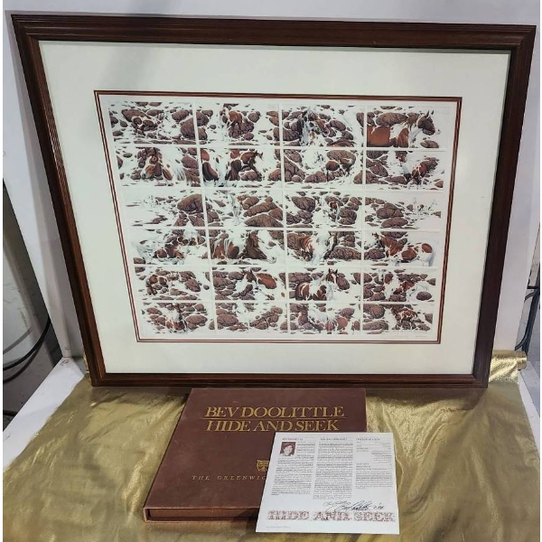 Bev Doolittle 'Hide and Seek' Limited Edition Signed Print with Certificate and Protective Box