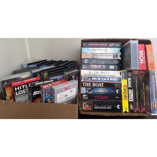 Assorted VHS Cassettes - Braveheart The Boat & More