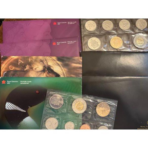 Royal Canadian Mint Uncirculated coin sets Several Great sets Including 2 special edition sets 