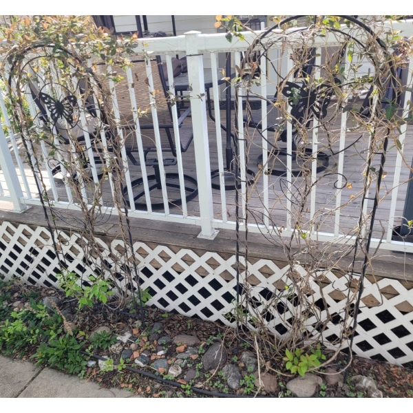Two Butterfly Garden Metal Stands