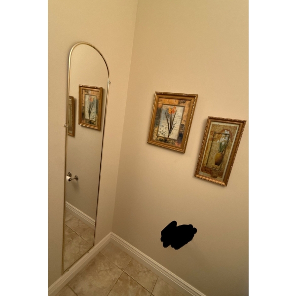 Bath Decor Collection - Prints & 6 Ft Tall Mirror 