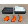 Image 1 : 3 Agate Pendants with Floral Bail and Original Box