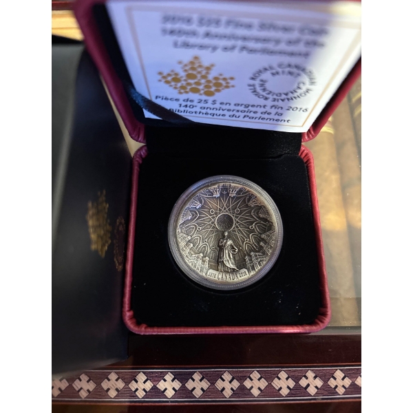 2016 $25 The Library of Parliament - Pure Silver Coin