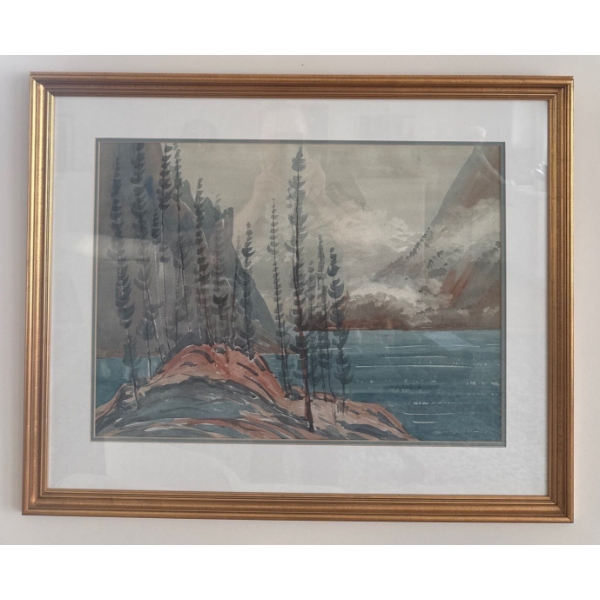  M.W. MacDonald Hand Signed Custom Framed Impressionist Seascape Art Print  