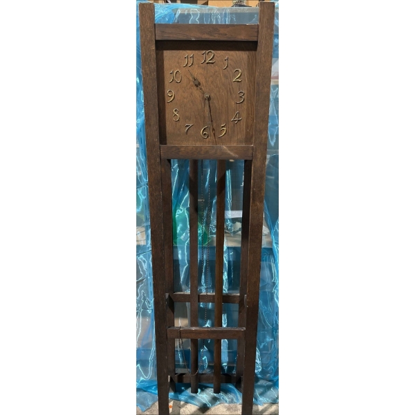 Antique Hardwood Tall Case Clock (frame only, needs love) 68H