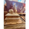 Image 2 : Stunning Wooden Hand Carved Noah's Ark Scene w/ Assortment of Animals, In Wooden Case (21L)