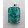 Image 2 :  Silver Emerald gemstone Pendant 4.7 ct Certified Value ($12,185 Appraisal)