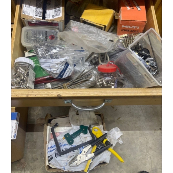 Drawer Full Of Assorted Hardware