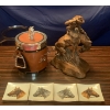 Image 1 : Western Themed Barware w/ Bronze Cowboy Figurine 9T