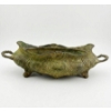 Image 1 : Ornate Brass Footed Planter with Insert, 11" Length