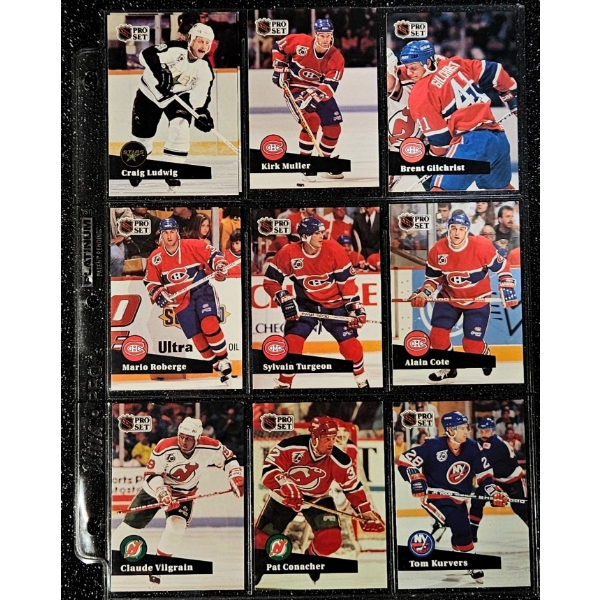  1991-92 Pro Set Hockey Cards Feat Players From The Montreal Canadiens 