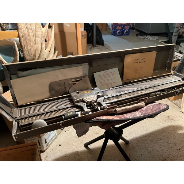  dual craft home knitting machine in amazing condition, has operation and care, manual extra tools, 
