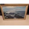 Image 1 : Framed Coastal Seascape Oil Painting Signed by Robert Wood