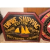 Image 2 : Abraham Rowe Ships Compass Maker 24 X 24 and Empire Shipping 23.5 X 20 Decorative Signs