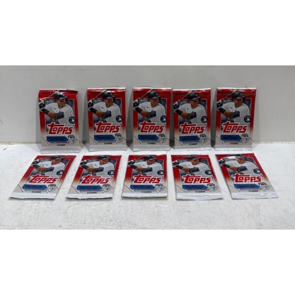 10 Packs of Unopened Topps Baseball Cards 2023