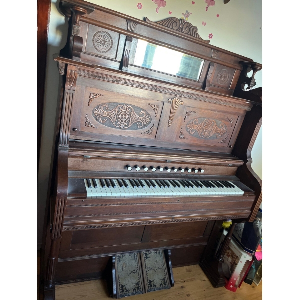  antique solid wood pipe organ comes apart in multiple pieces great to build a bar with