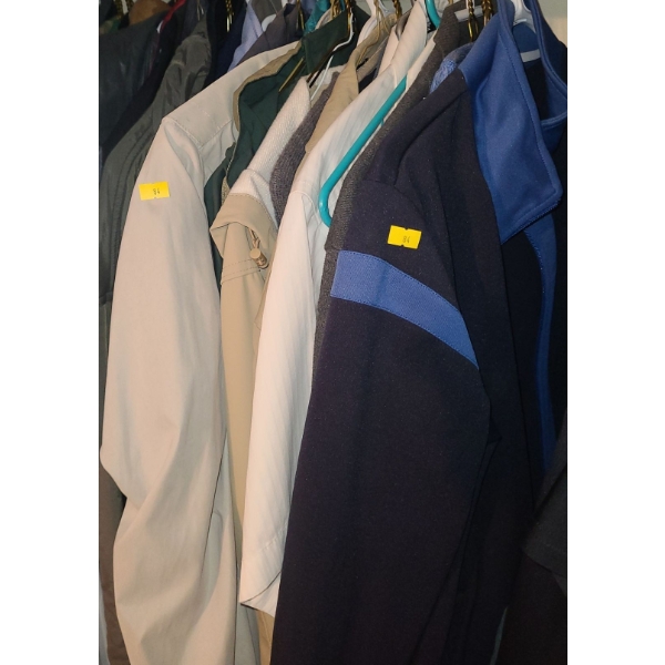Selection of Men's Casual Wear Jackets, Assorted Sizes 
