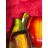 Image 2 : Chalk Flowers, Bouquet of Tulips - Yellow, Red, Brown 7.5H