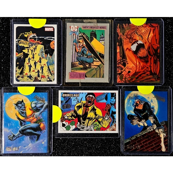 Set of 5 Highly Collectable Marvel & DC Trading Cards