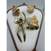 Image 1 : Retro Art Deco Style Butler Signed Brooch and Earrings Plus Vintage by JJ Cat Brooch