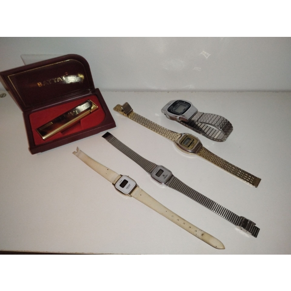 Luxury Refillable Lighter w/ Timex & Nordam Quartz Watches, Stellar Quartz, Sharp Quartz
