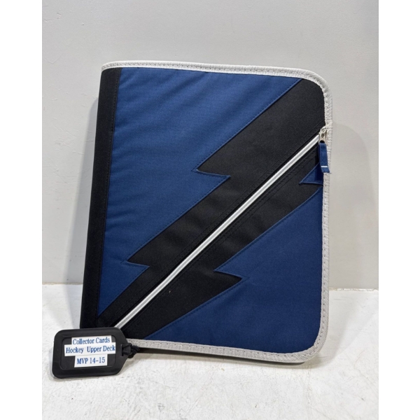 Binder of Upper Deck MVP 14-15 Hockey Cards