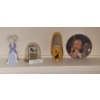 Image 1 : West Germany-Made Decorative Mantle Clock with Rotating Figures and Dome