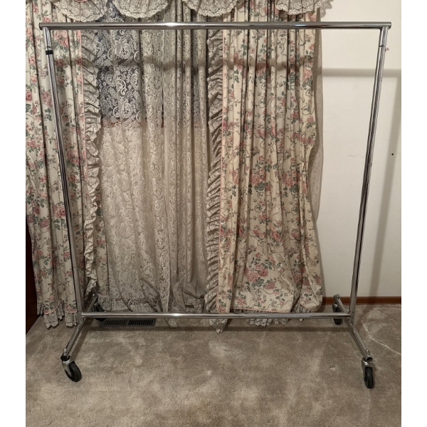 2 Metal Clothing Racks On Castors - Adjustable Size