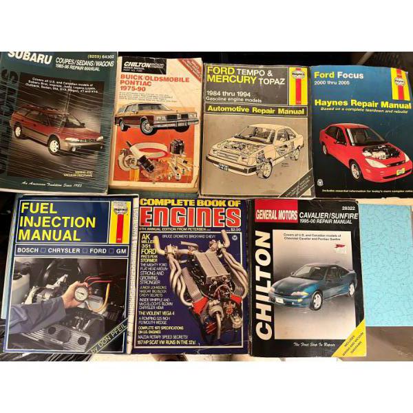 Selection of owners manual Subaru, Buick Oldsmobile Pontiac, Ford tempo Mercury topaz Ford focus Cav