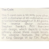 Image 4 : 2015 5-Cent Legacy of the Identification of Nickel Fine Silver Coin 31.83 Grams