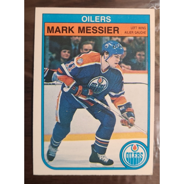 Mark Messier Oilers Left Wing Hockey Card 1982 O-Pee-Chee 
