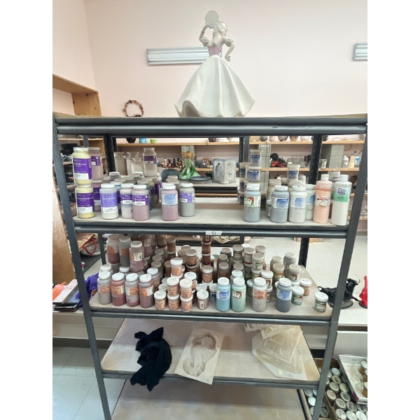 ceramic paints, including shelf