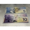 Image 1 : 2002 Canadian $5 Bill 6583316/ 2001 Canadian $10 Bill 4178845