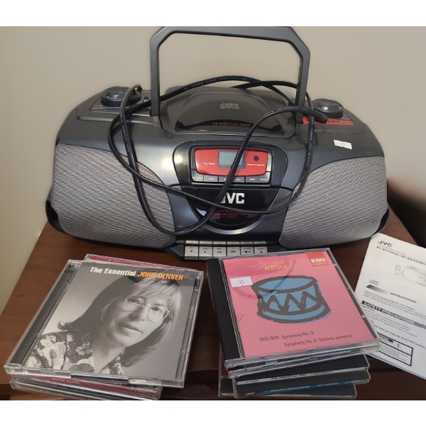 JVC CD Portble System Model RC-BX330BK, Some CD's Including: John Denver, Classical