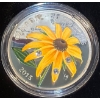 Image 2 : 2015 $20 Black-Eyed Susan with Crystal Dew Drops Fine Silver Coin 31.39 Grams