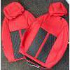Image 4 : New Luxury Truck Seat Covers w/ Red & Black Diamond Tufting