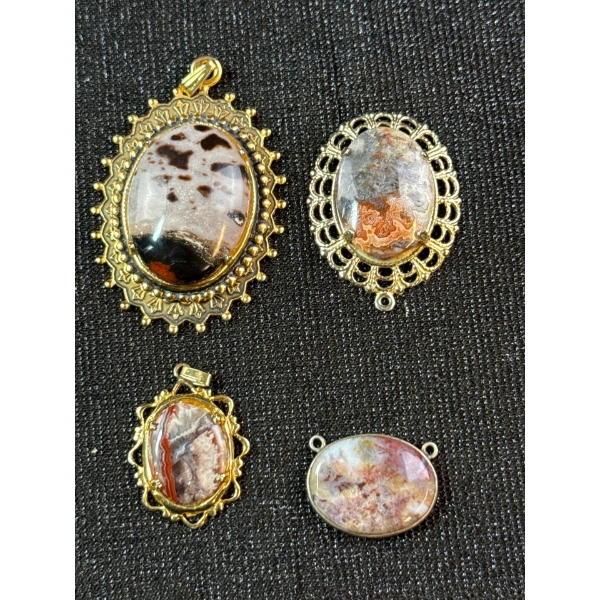 4 Jasper Pendants