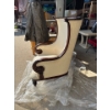 Image 5 : White Fabric with Wood Accents-Arm Chair