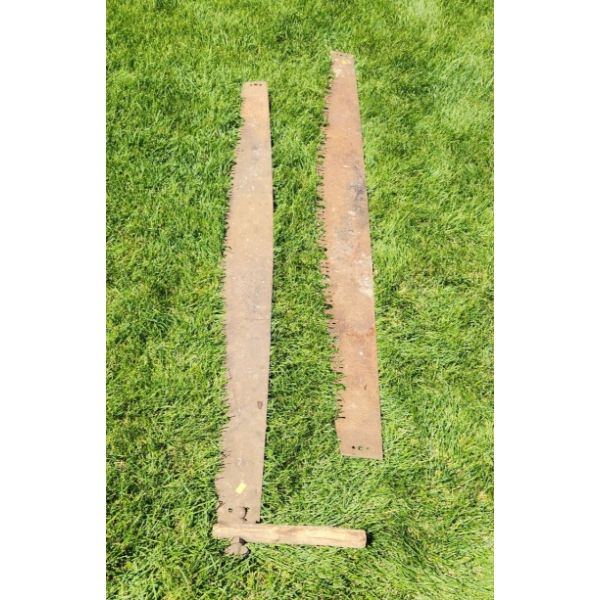 Antigue Saw and Blade, Each is 61.5 Long 